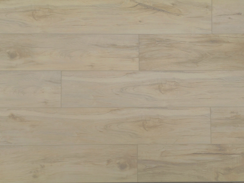 Lantai SPC Bijian Kayu Beige Ringan 7.25×48