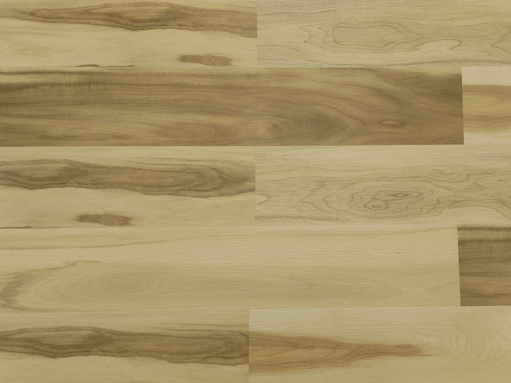Lantai SPC Bijian Kayu Beige Ringan 7.25×48
