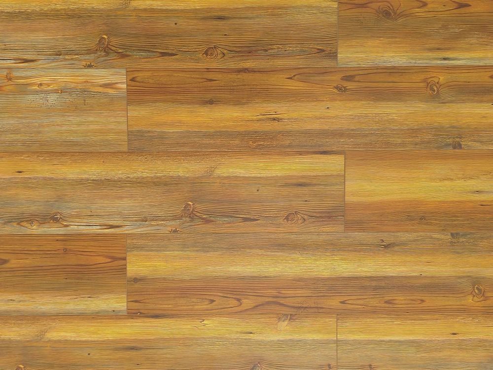 Lantai SPC Butir Kayu Kuning Panas 7.25×48
