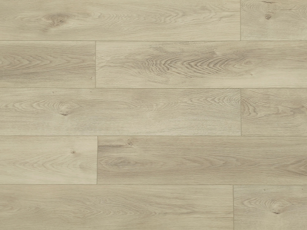Lantai SPC Bijian Kayu Beige Ringan 7.2×48