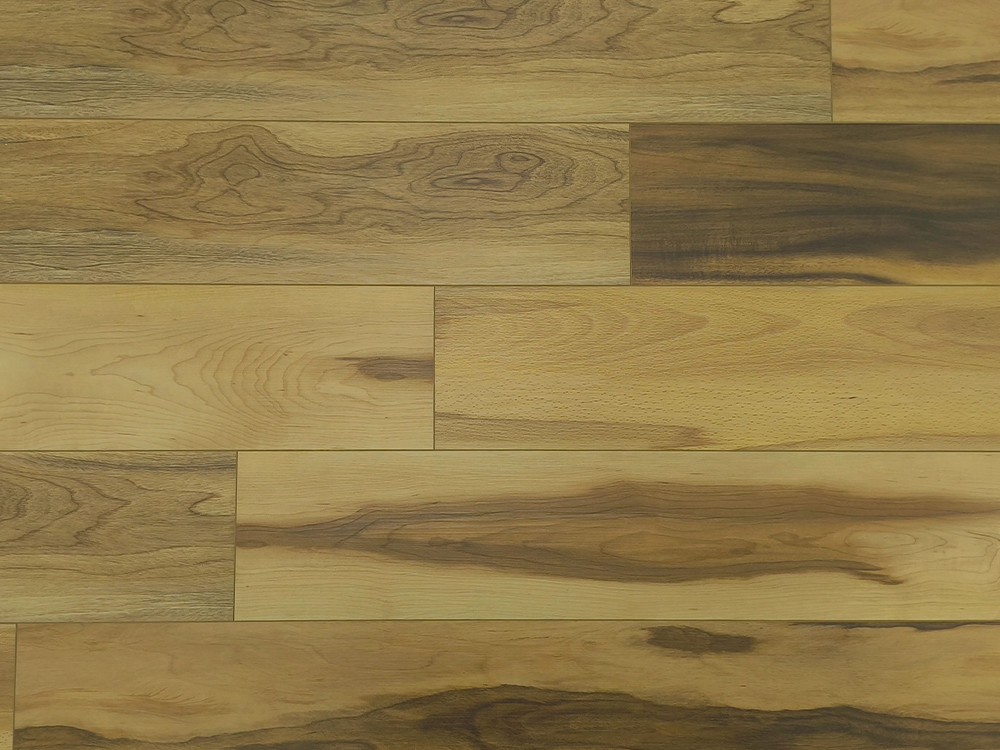 Lantai SPC Butiran Kayu Kuning Panas 7.25×48